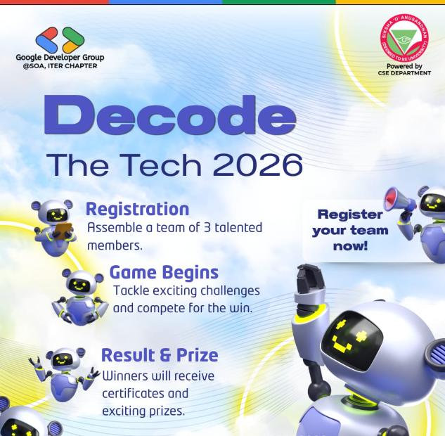 Event poster for Decode the Tech